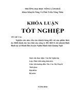 Nghiên cứu nhu cầu của khách hàng đối với sản phẩm thức ăn 3840 dành cho heo thịt của công ty DE HEUS chi nhánh bình định tại xã hành đức huyện nghĩa hành tỉnh quảng ngãi 