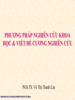Phương pháp Nghiên cứu khoa học và viết đề cương nghiên cứu.