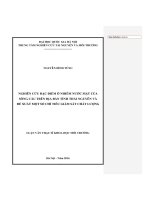 Nghiên cứu đặc điểm ô nhiễm nước mặt của sông cầu trên địa bàn tỉnh thái nguyên và đề xuất một số chỉ tiêu giám sát chất lượng 