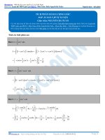 Bài tập tích phân hàm lượng giác có đáp án thầy nguyễn bá tuấn 