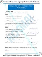Khoảng cách hai đường thẳng chéo nhau thầy nguyễn bá tuấn 