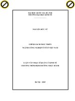 Chính sách phát triển ngành công nghiệp ô tô ở việt nam 
