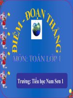 Bài giảng Toán 1 chương 3 bài 1: Điểm. Đoạn thẳng