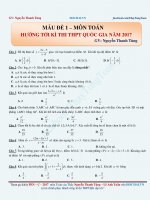 Đề trắc nghiệm toán thầy tùng có lời giải chi tiết