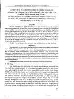 ẢNH HƯỞNG CỦA THƯƠNG HIỆU MOBIFONE ĐẾN GIÁ TRỊ CẢM NHẬN SỰ HÀI LÒNG VÀ MỨC CHI TIÊU CỦA KHÁCH HÀNG TẠI THÀNH PHỐ NHA TRANG