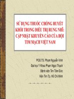 su dung thuoc chong huyet khoi trong dt rung nhi cn kc cua hoi tm VN 