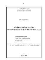 Mô hình hóa và kiểm chứng các chương trình phần mềm hướng khía cạnh (TT) 