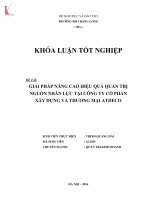 Giải pháp nâng cao hiệu quả quản trị nguồn nhân lực tại công ty cổ phần xây dựng và thương mại atdeco