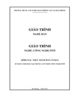 GIÁO TRÌNH NGHỀ: CÔNG NGHỆ ÔTÔ