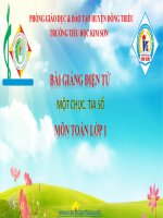 Bài giảng Toán 1 chương 3 bài 4: Một chục. Tia số