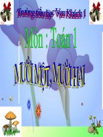 Bài giảng Toán 1 chương 3 bài 5: Mười một, mười hai