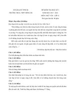 Đề thi học kỳ I môn Ngữ văn lớp 11 trường THPT Đông Du, TP.HCM năm học 2015 - 2016