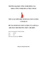 đánh giá chất lượng cảm quan giò lụa