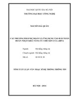 Các phương pháp dự đoán và ứng dụng vào bài toán đoán nhận khả năng ức chế của siRNA (TT) 