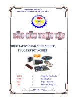 Báo cáo thực tập Thực tập kỹ năng nghề nghiệp thực tập tốt nghiệp - Lê Công Đạt