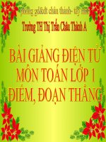 Bài giảng Toán 1 chương 3 bài 1: Điểm. Đoạn thẳng