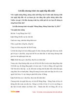 Lời dẫn chương trình văn nghệ hấp dẫn nhất