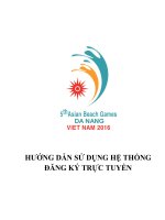 HƯỚNG DẪN SỬ DỤNG HỆ THỐNG ĐĂNG KÝ TRỰC TUYẾN