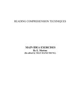 RÈN LUYỆN KỸ NĂNG TÌM ĐẠI Ý (MAIN IDEA) CỦA ĐOẠN VĂN TRONG BÀI THI ĐỌC HIỂU IELTS