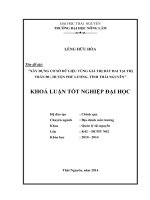 Xây dựng cơ sở dữ liệu vùn giá trị đất đai tại thị trấn đu, huyện phú lương, tỉnh thái nguyên  