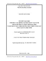 Tổ chức dạy học chương  các định luật bảo toàn ( vật lí 10) với sự hỗ trợ của phần mềm dạy học và bản đồ tư duy theo hướng phát triển năng lực sáng tạo của học sinh 