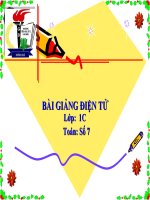 Bài giảng Toán 1 chương 1 bài 11: Số 7