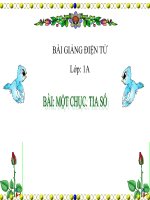 Bài giảng Toán 1 chương 3 bài 4: Một chục. Tia số