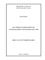 Quá trình xác định đường lối cách mạng miền nam giai đoạn 1954   1960 