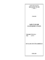 Luận án tiến sĩ nghiên cứu phát hiện luật kết hợp hiếm và ứng dụng (TT) 