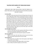 PHƯƠNG PHÁP NGHIÊN cứu TRONG KINH DOANH