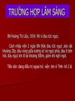 TRƯỜNG hợp lâm SÀNG