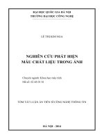 Luận án tiến sĩ nghiên cứu phát hiện mẫu chất liệu trong ảnh (TT) 