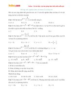 Bài tập trắc nghiệm khảo sát hàm số (Có đáp án)