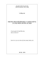 Luận án tiến sĩ phương pháp mô hình hóa và kiểm chứng các hệ thống hướng sự kiện (TT) 