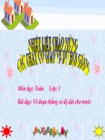 Bài giảng Toán 1 chương 3 bài 15: Vẽ đoạn thẳng có độ dài cho trước