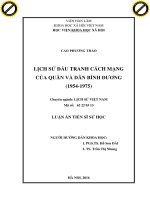 Lịch sử đấu tranh cách mạng của quân và dân bình dương (1954 1975)