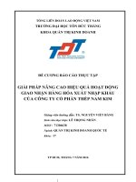 Đề cương báo cáo thực tập tốt nghiệp kinh doanh quốc tế