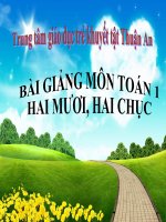 Bài giảng Toán 1 chương 3 bài 8: Hai mươi. Hai chục