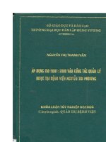Luận văn Áp dụng ISO 9001 2000 vào công tác quản lý dược tại bệnh viện nguyễn tri phương