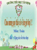 Bài giảng Toán 1 chương 3 bài 16: Các số tròn chục