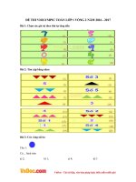 Đề thi Violympic Toán lớp 1 vòng 2 năm 2016 - 2017