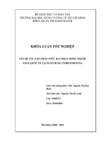 Luận văn Giải pháp thúc đẩy hoạt động thanh toán quốc tế tại ngân hàng indovina