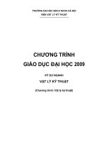Khung chương trình đào tạo kỹ sư Vật lý Kỹ thuật