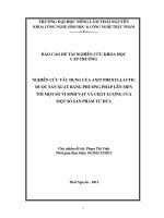Nghiên cứu tác dụng của axit phenyllactic được sản xuất bằng phương pháp lên men tới một số vi sinh vật và chất lượng của một số sản phẩm từ dứa