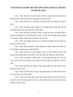 NGÂN HÀNG câu hỏi VIÊT THI CÔNG CHỨC LĨNH vực CHUYÊN NGÀNH DU LỊCH 