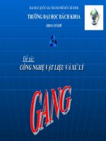 CÔNG NGHỆ VẬT LIỆU VÀ XỬ LÝ GANG