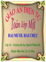 Bài giảng Toán 1 chương 3 bài 8: Hai mươi. Hai chục
