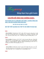 CHUYÊN đề HÌNH học KHÔNG GIAN   sưu tập đề THI đại học 