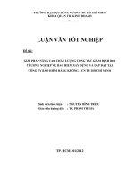 Luận văn Giải pháp nâng cao chất lượng công tác giám định, bồi thường nghiệp vụ bảo hiểm xây dựng và lắp đặt tại công ty bảo hiểm xây dựng hàng không   chi nhánh tphcm