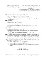 Đề thi thử môn Toán khối 12